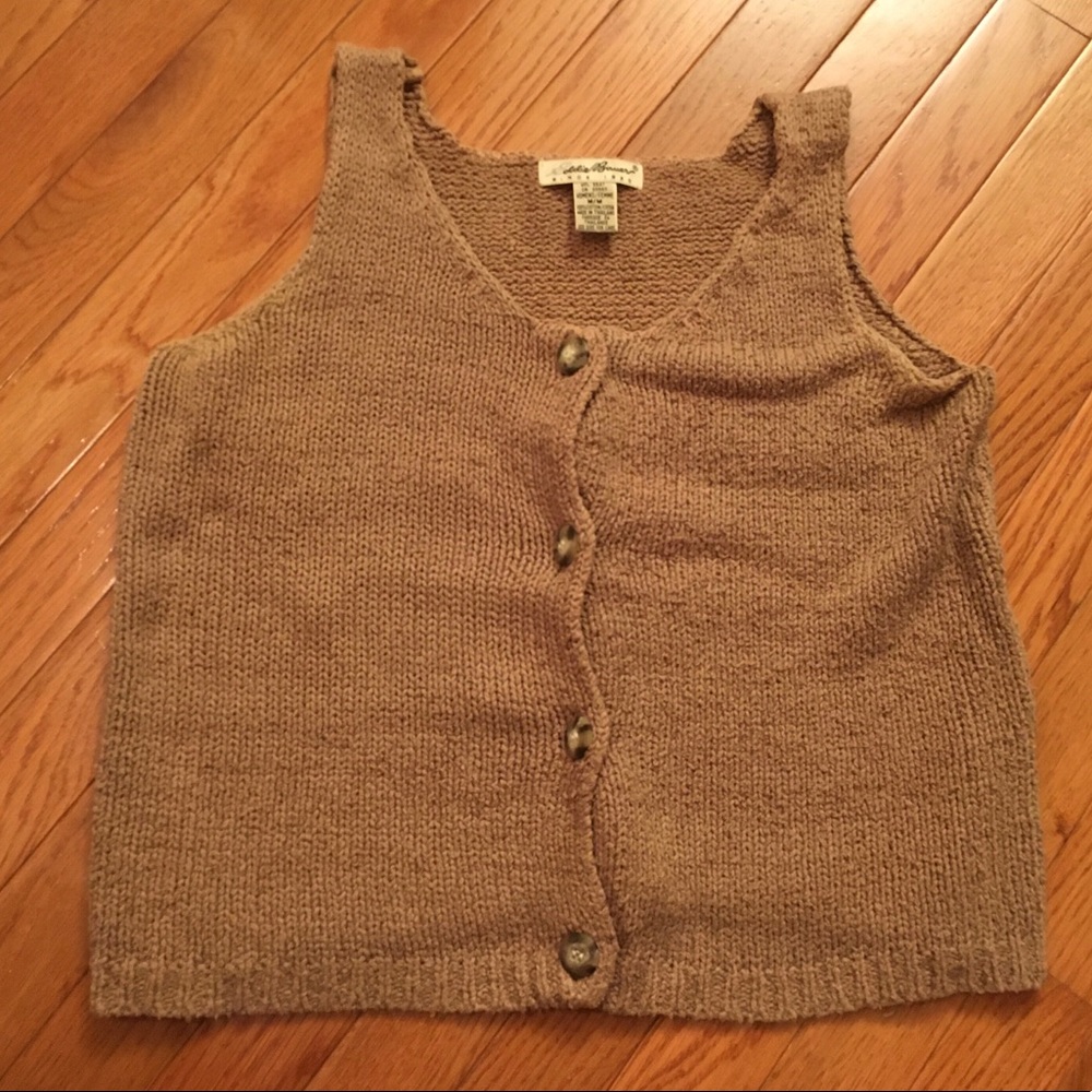 NWOT tan tank top 100% cotton Eddie Bauer